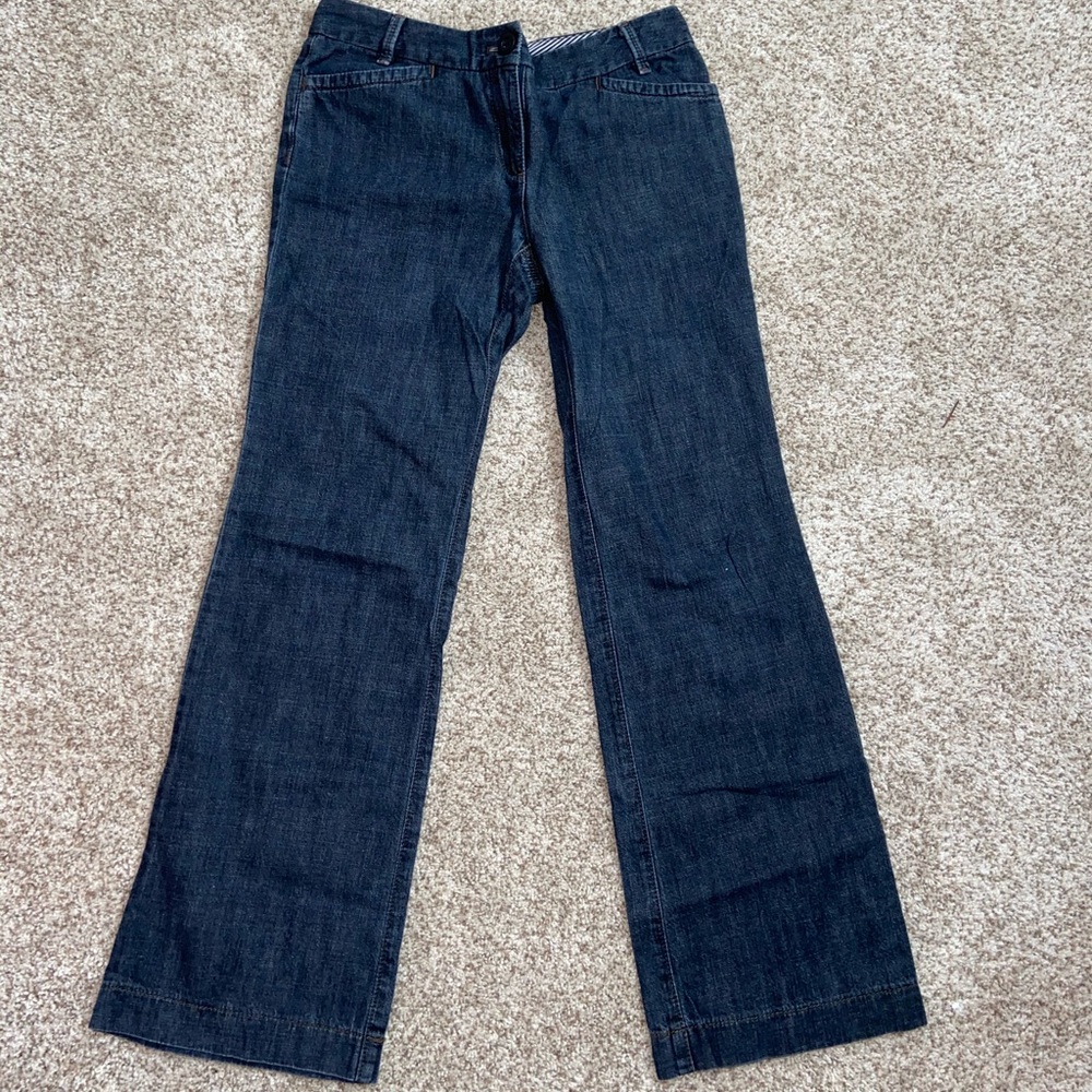 women’s dark wash denim colored pants LOFT